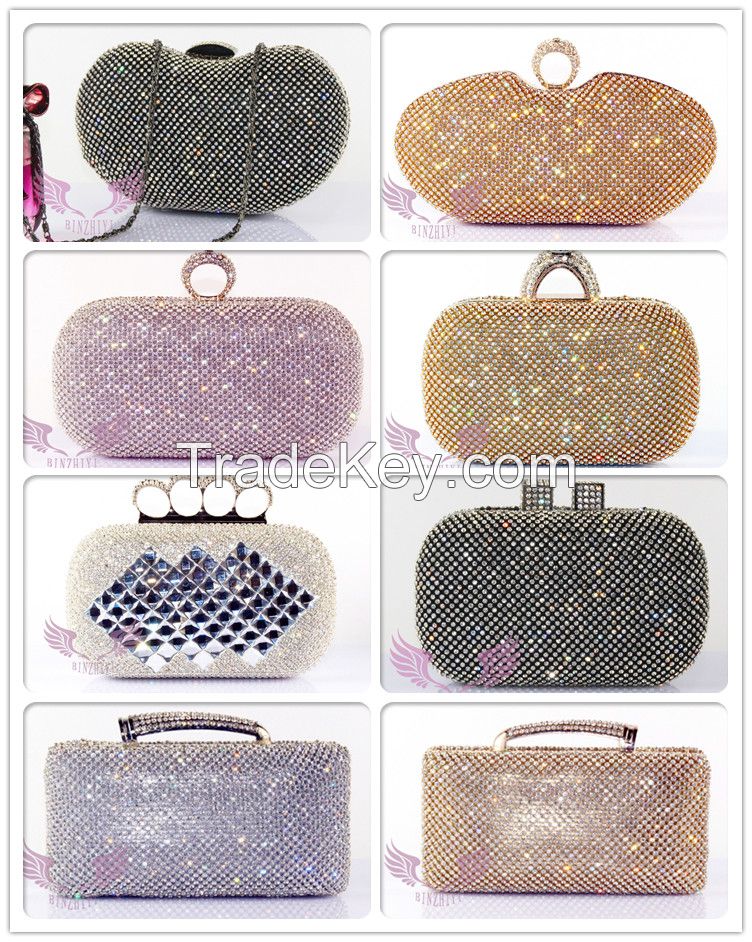 High Quality Evening Crystal Clutch Bag O