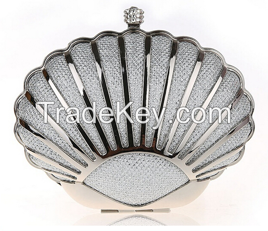 Metal Frame Evening PU Clutch Bag