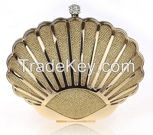 Metal Frame Evening PU Clutch Bag