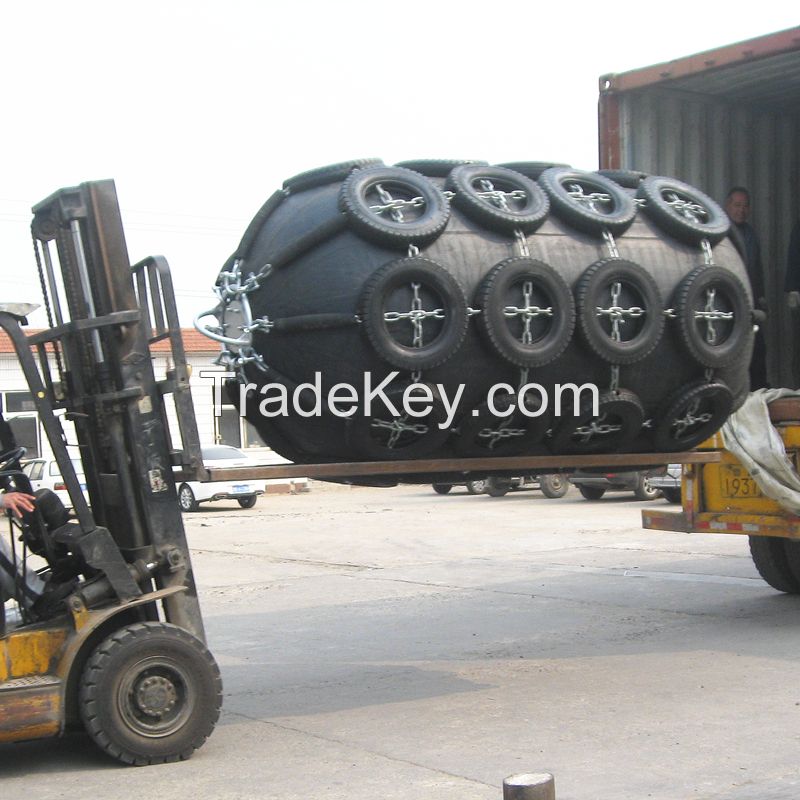 Top quality Florescence marine fender, pneumatic rubber fender