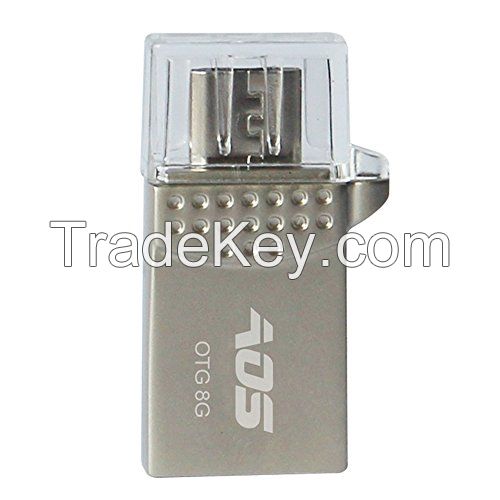 Aos Q-Silver 32GB Micro USB 2.0 OTG Flash Drive