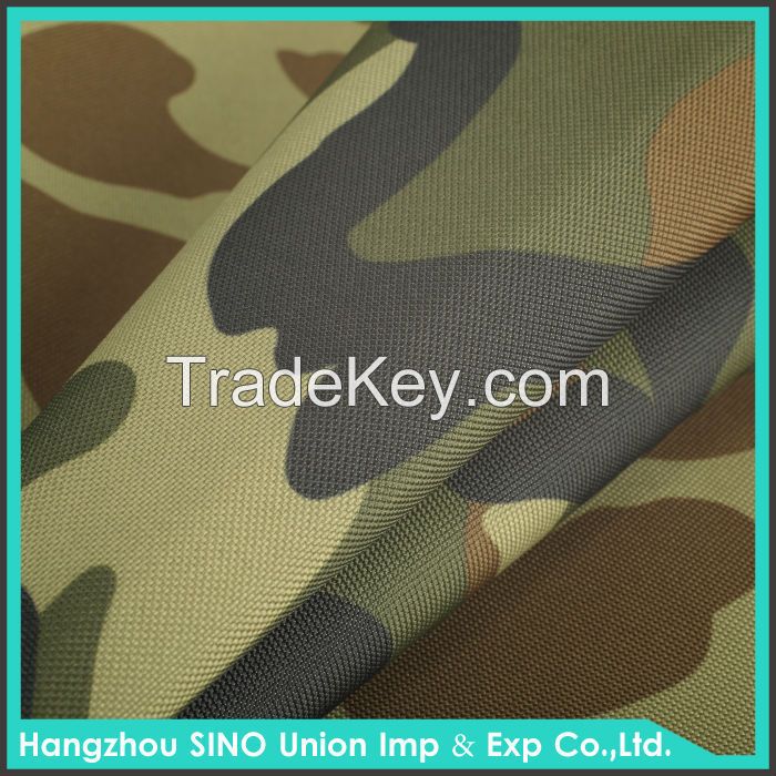 Water resisitant pu coated polyester Camouflage Military Unifrom fabri