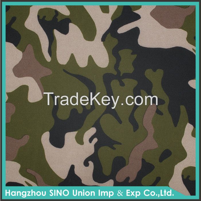 Water resisitant pu coated polyester Camouflage Military Unifrom fabri