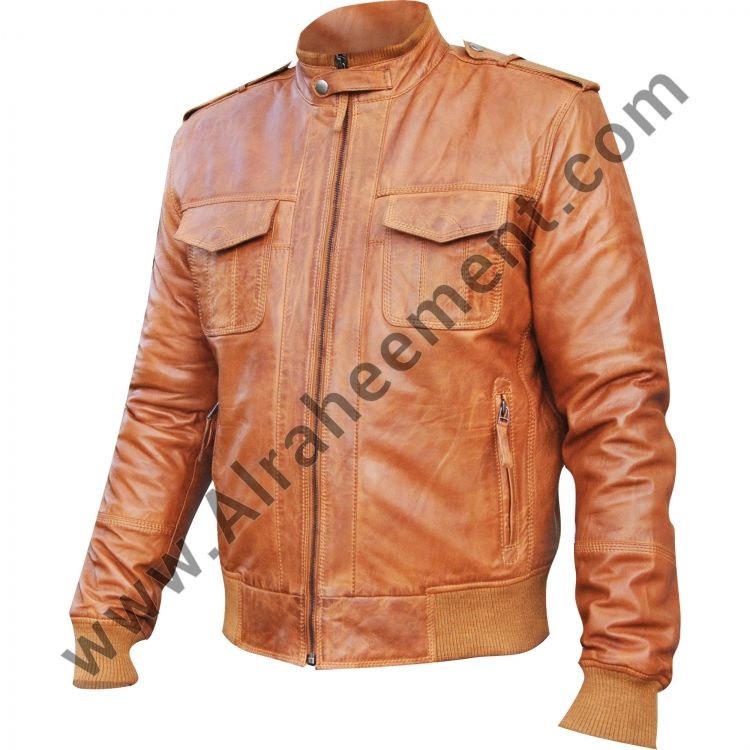 Bomber Mens Leather Jacket