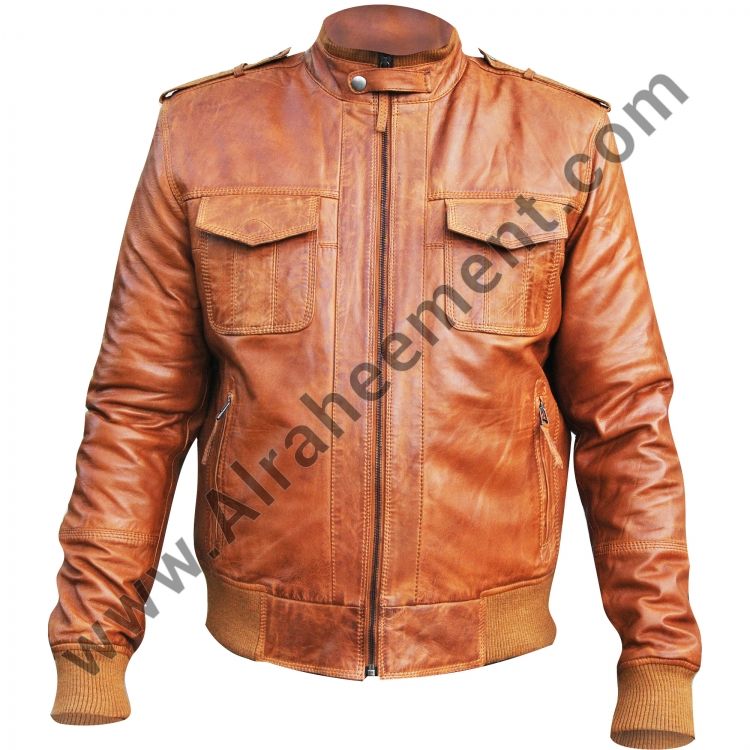 Bomber Mens Leather Jacket