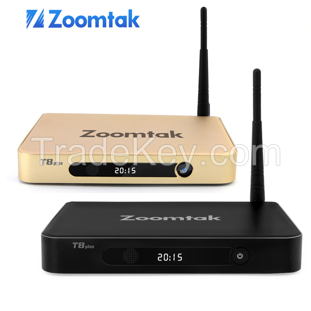 Zoomtak Quad Core S812 Android 4.4 Kodi 16.1 4K Smart tv box T8plus