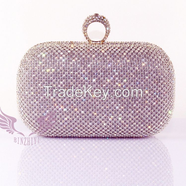 Lady bag crystal evening bag shining clutch