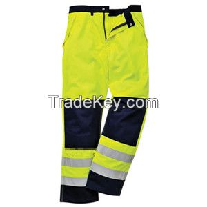 Waterproof and moisture permeable and reflective trouser