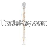 1ml TRUTH Glass Syringe Reusable with Metal Luer Lock, 0.01ml graduation 