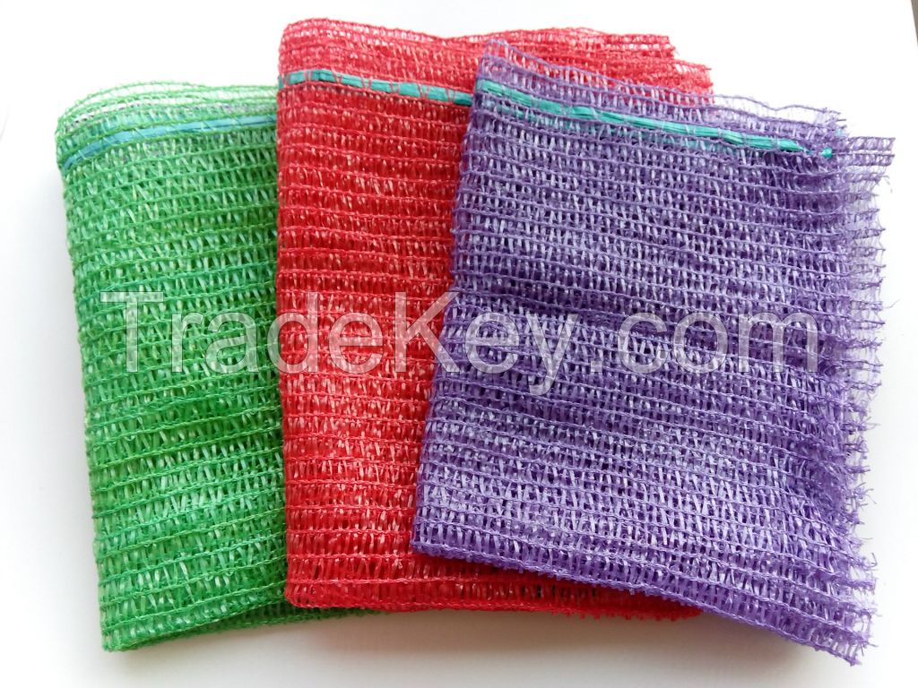 100 PC Bale Net Knitted Mesh Bag Sack With Tie Top Drawstring