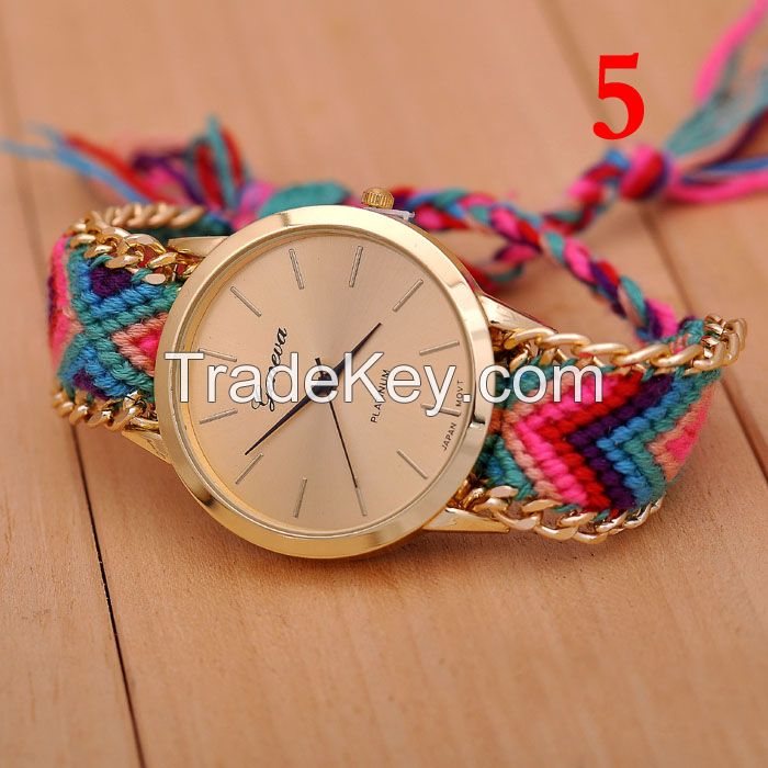 JW689 Geneva Handmade Braided Quartz Women Watches