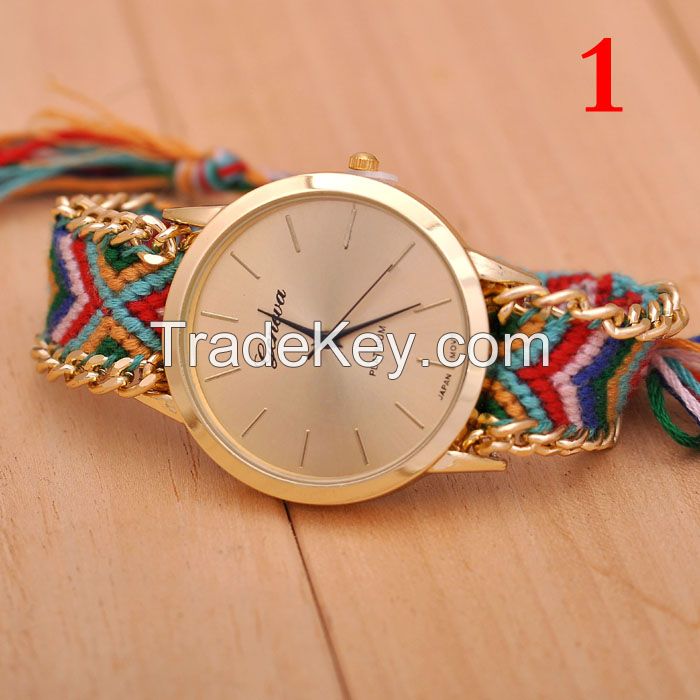 JW689 Geneva Handmade Braided Quartz Women Watches