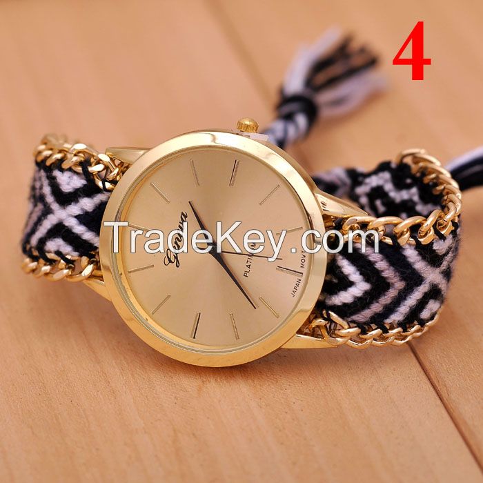 JW689 Geneva Handmade Braided Quartz Women Watches