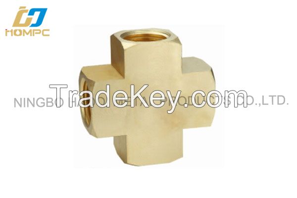 NPT THREAD FORGED BRASS/COPPER CROSS FITTINGS FOR USA MARKET