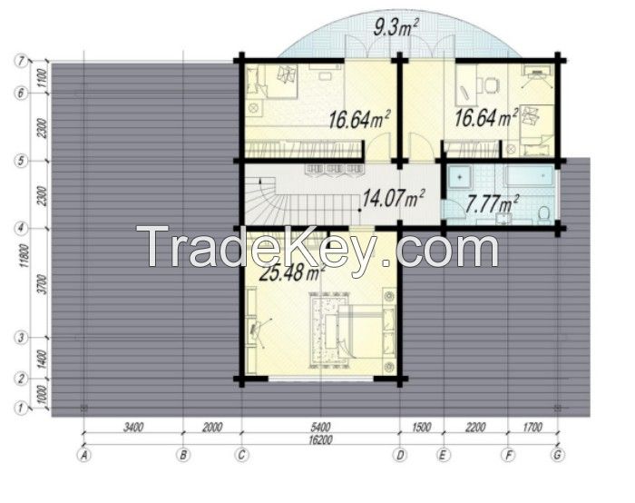 SPF wooden house Canada cabin log