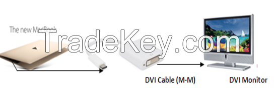 USB3.1 TYPE-C to DVI Adapter