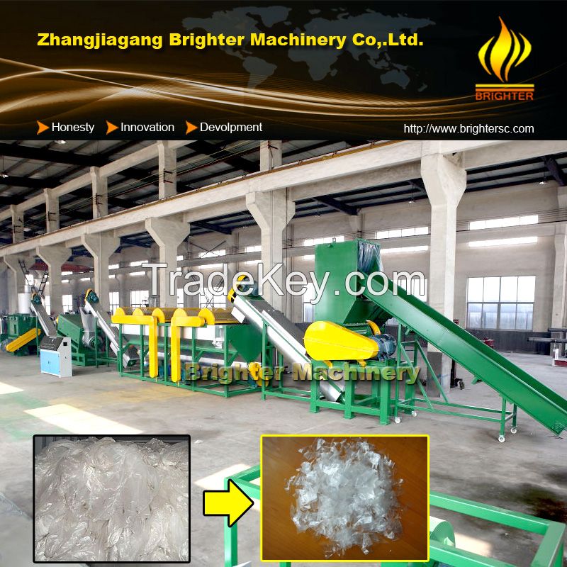 High Output Waste Plastic Bag Bottle Washing Machine Recycling Line PP PE Film Washing Line