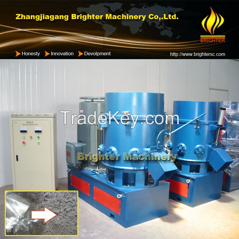 High Output PP PE Plastic Bag Agglomerating Granulator Machine Plastic Film Agglomerator