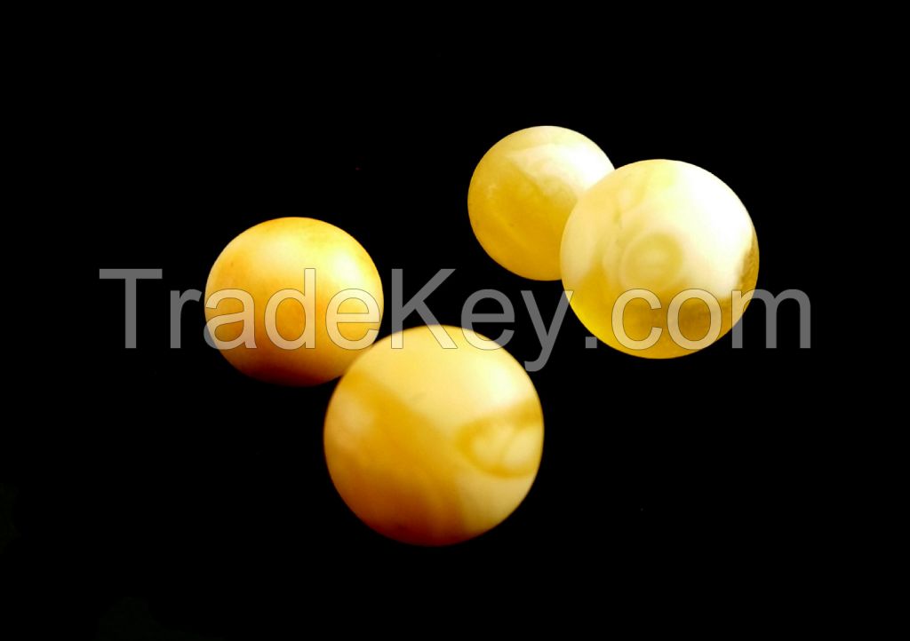 Natural baltic round amber beads