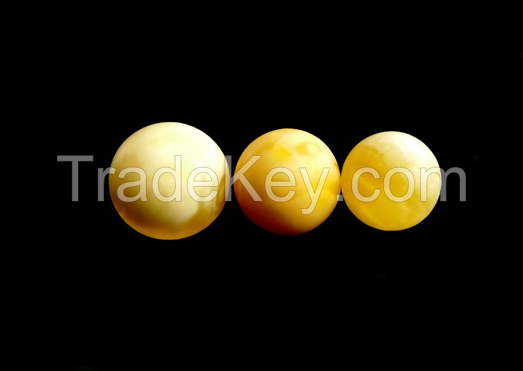 Natural baltic round amber beads