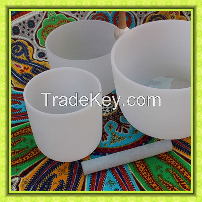 Frosted quartz crystal singing bowls for wholesale