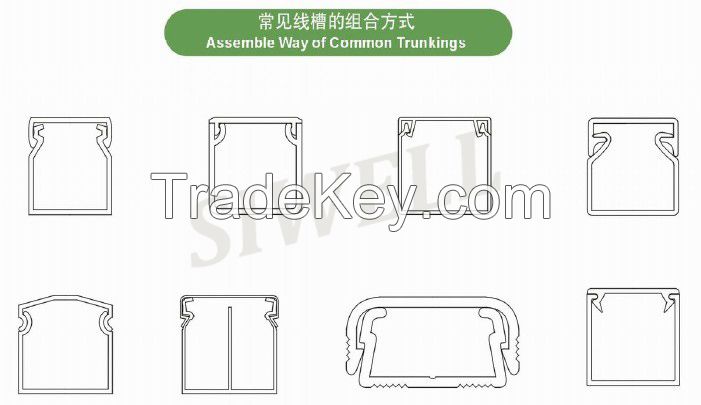 PVC electrical cable trunking duct mould