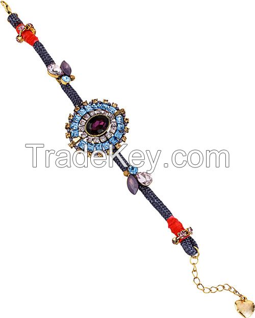 Fashion national bracelet with rhinestone