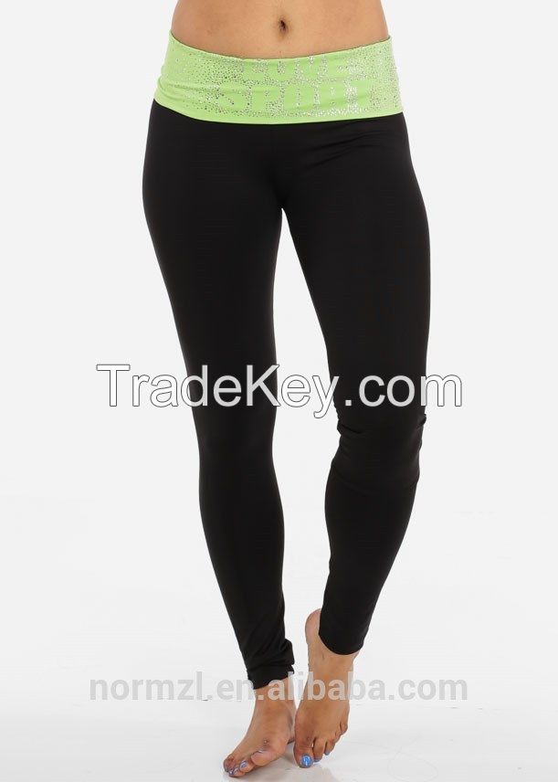 Custom cheap and high quality sublimation ladies yoga pants wholesale