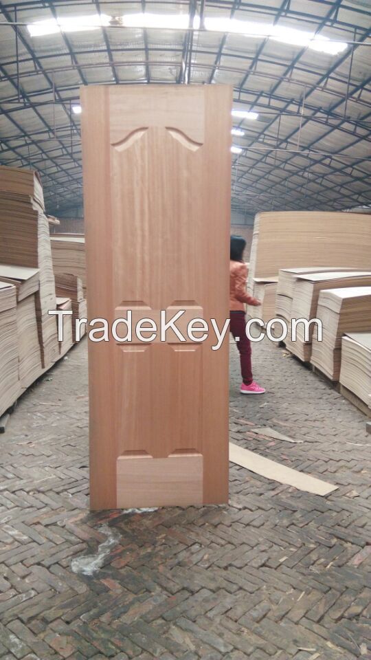 MDF&amp;HDF moulded veneer/melamine door skin