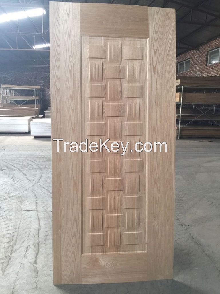 MDF&amp;HDF moulded veneer/melamine door skin