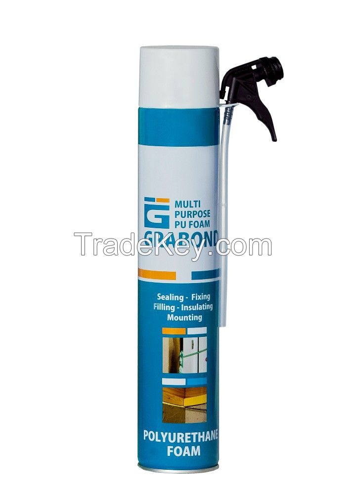 Grabond Multi Purpose PU Foam 750ml/840gr with Safety valve