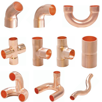 copper fitting (plumbing fitting, HVAC part, tee, elbow, coupling)