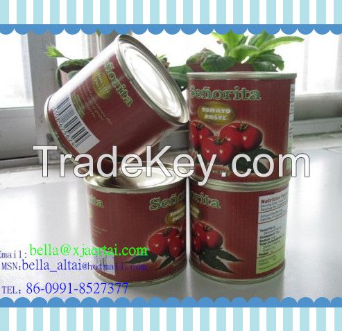 high quality canned tomato paste/tomato sauce/tomato ketchup xinjiang factory price