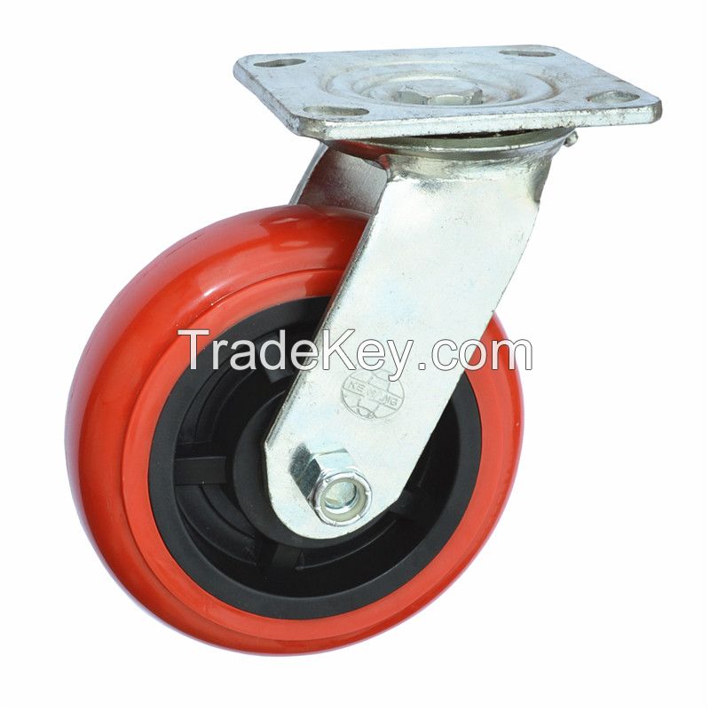 Medium Duty TPU Caster  Wheel / Bed Caster / Swivel Caster Wheel