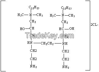 Surface active agent didodecyl dimethyl - polyamine -quatemary diammonium salt