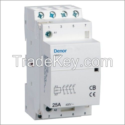 Modular Contactors with 2NO+2NC from 10A to 100A, 1P to 4P