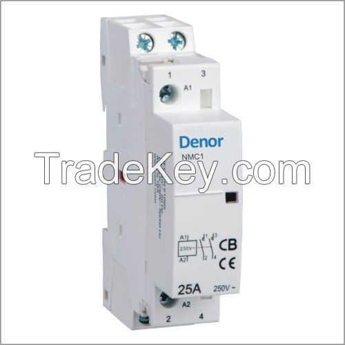 Modular Contactors with 2NO+2NC from 10A to 100A, 1P to 4P