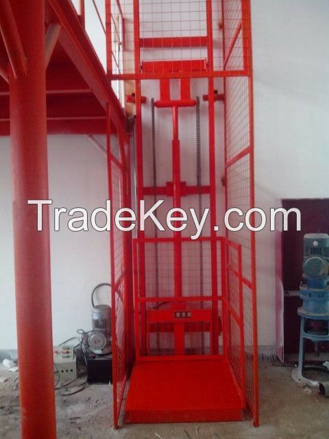 Outdoor Hydraulic chain guide rail lift platform