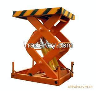 Stationary garage scissor lift platform