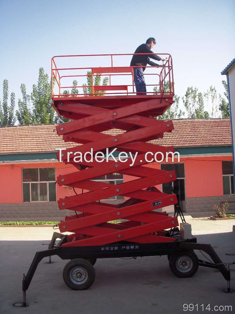 Vertical Folding work platform Outdoor mobile hydraulic scissor lift