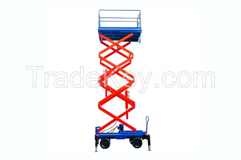 Electric Vertical Four-wheel Manual mobile hydraulic scissor lift