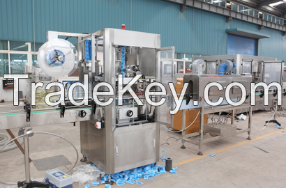Automatic Shrink Sleeve Label Applicator machine For Bottle Water Cap Seal
