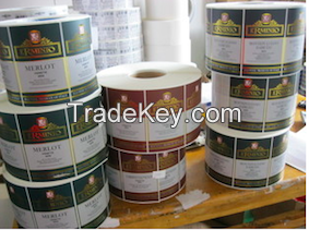 Custom printing vinyl adhesive label sticker rolls for packaging,for fragile products as warning