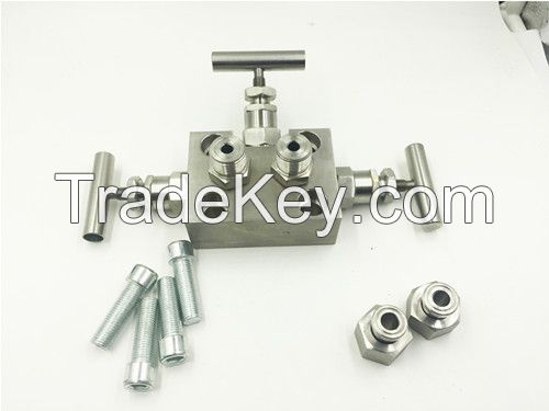 Three way valve manifold