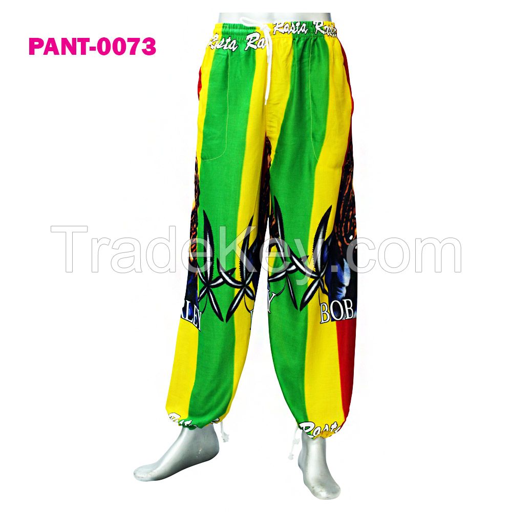 Bob Marley Pants Rasta Hippy Reggae Boho Comfy Gypsy Unisex Mens Women Pants/Trousers