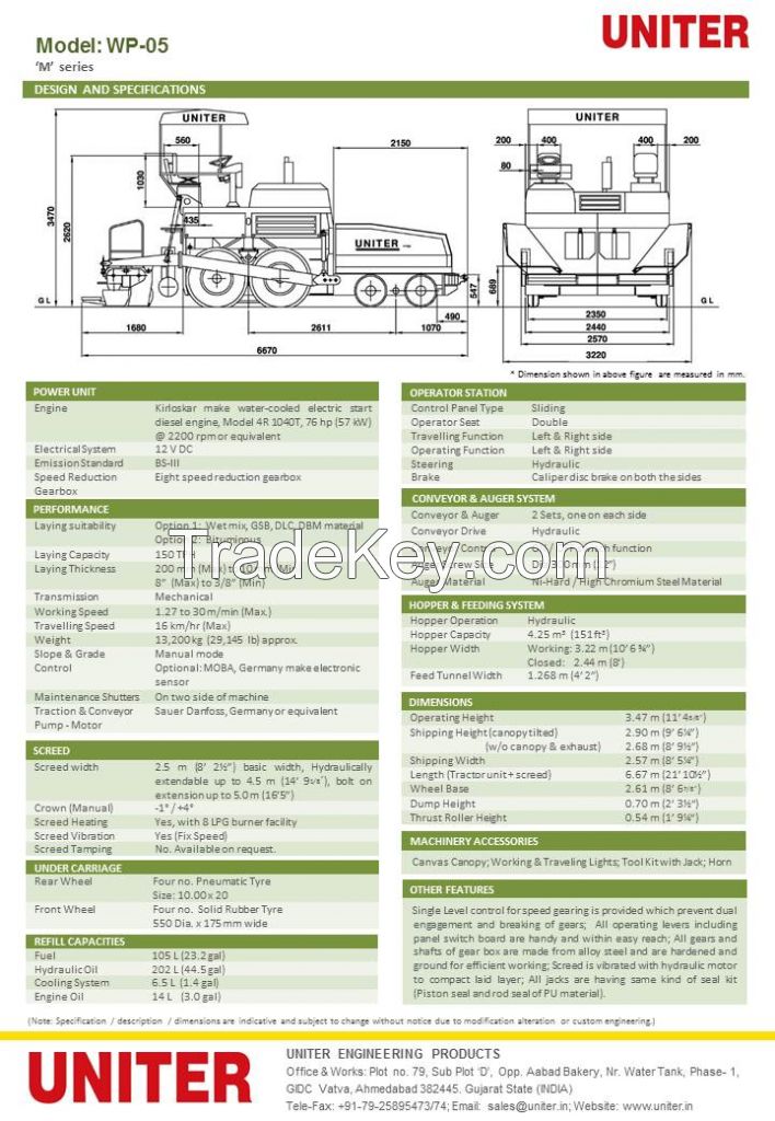 WMM paver finisher