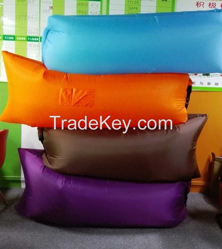 Waterproof Nylon Fabric Custom Inflatable air sofa ourdoor / indoor use