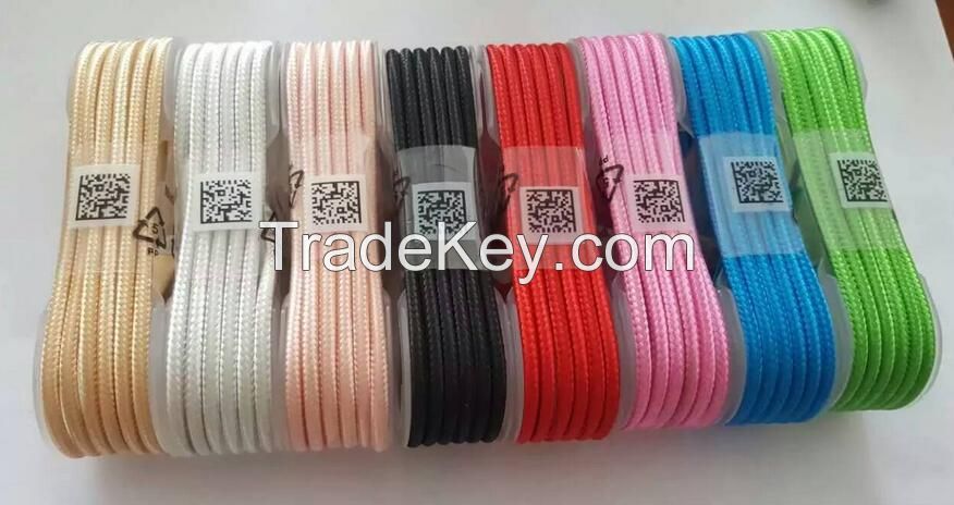 colorful frabric Micro USB cables for Samsung