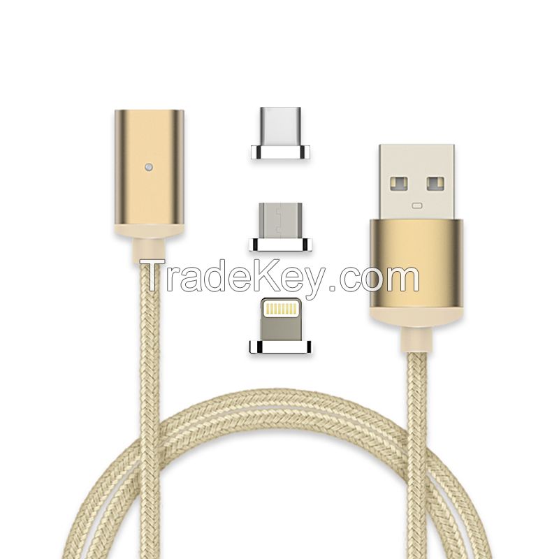 2017 new magnetic USB cables for iphone and smart phones