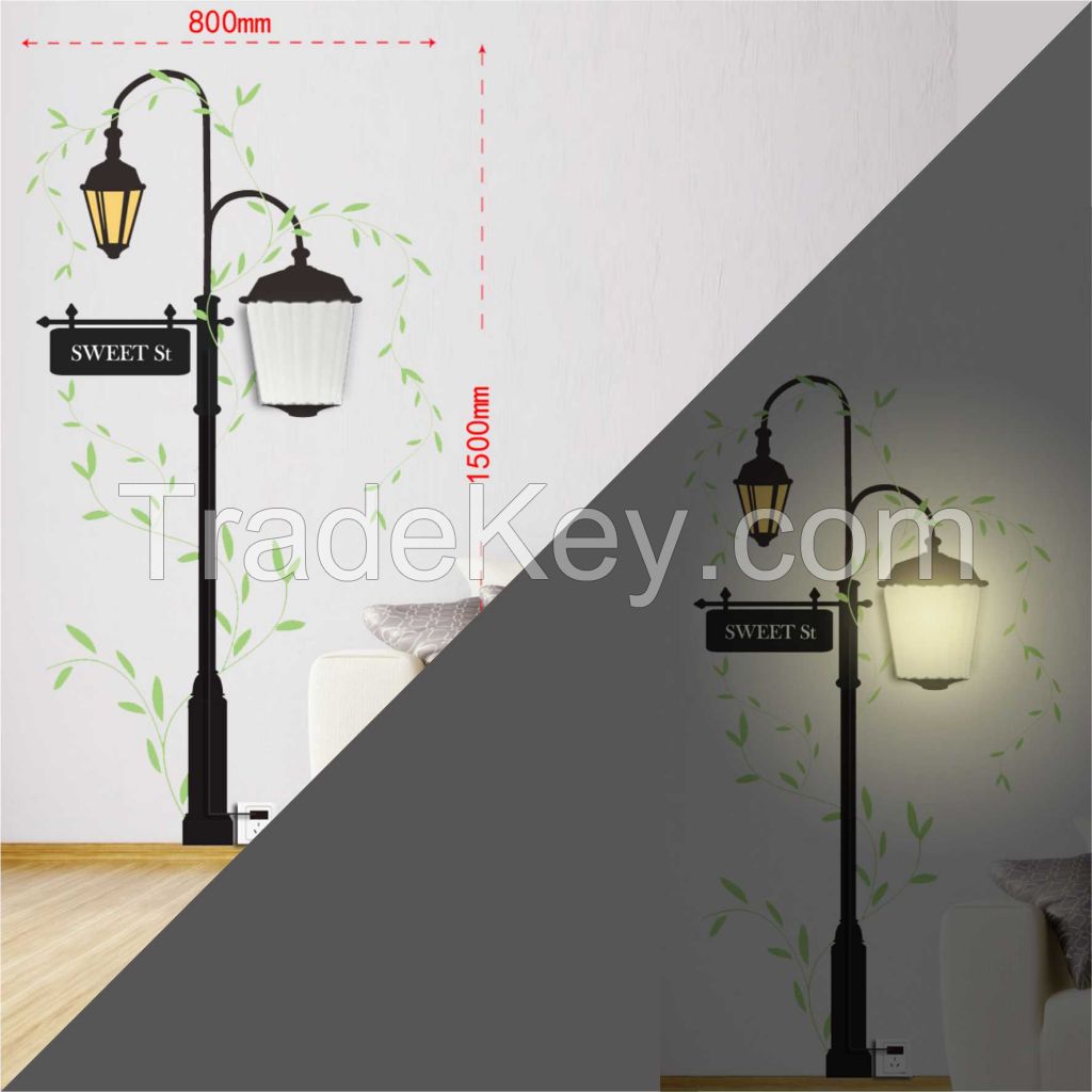 Modern wall sticker lamps, DIY wall lamps design for home decor